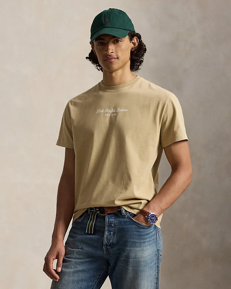 Хлопковая футболка Classic Fit с логотипом — 2