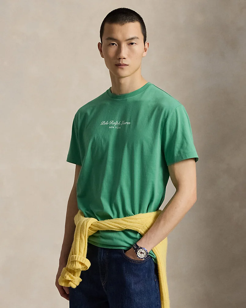 Хлопковая футболка Classic Fit с логотипом — 2