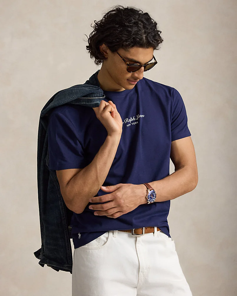 Хлопковая футболка Classic Fit с логотипом — 6