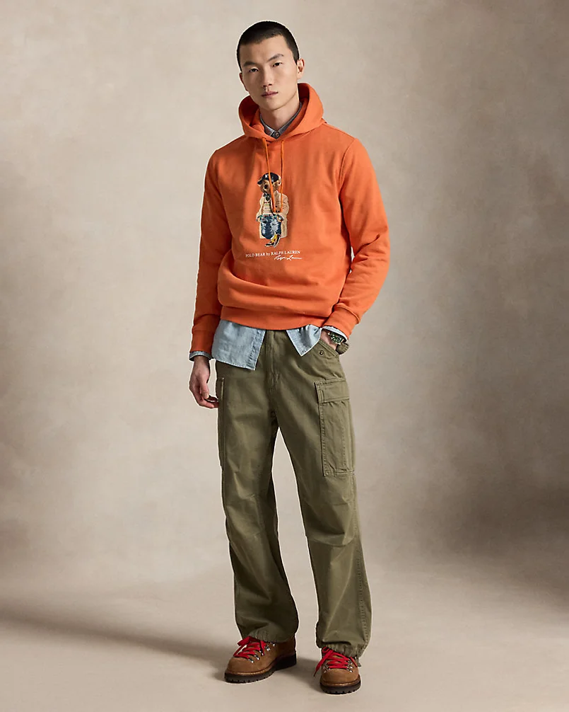 Флисовое худи Polo Bear с принтом медвежонка — 3