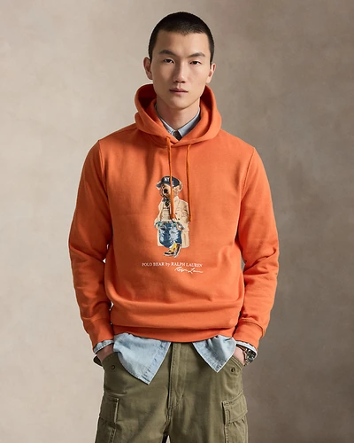 Флисовое худи Polo Bear с принтом медвежонка