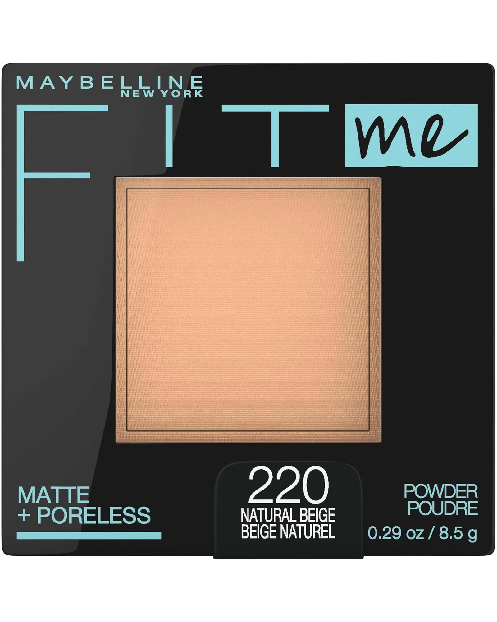 Maybelline Fit Me пудра компактная матирующая, 220 натуральный бежевый — бежевый