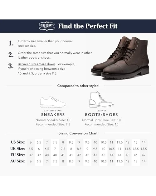Мужские кожаные ботинки Thursday Boot Company Captain на шнуровке — 7