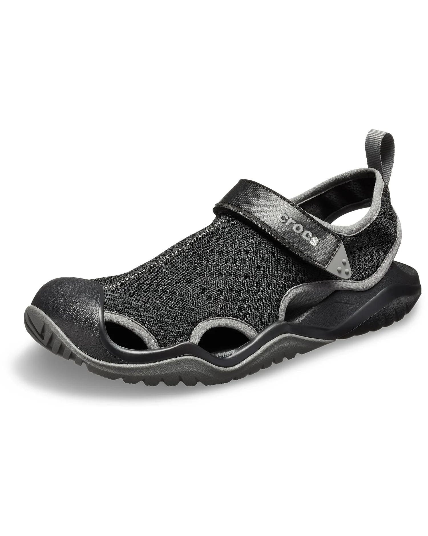 Crocs Men's Swiftwater Mesh Deck сандалии — черный