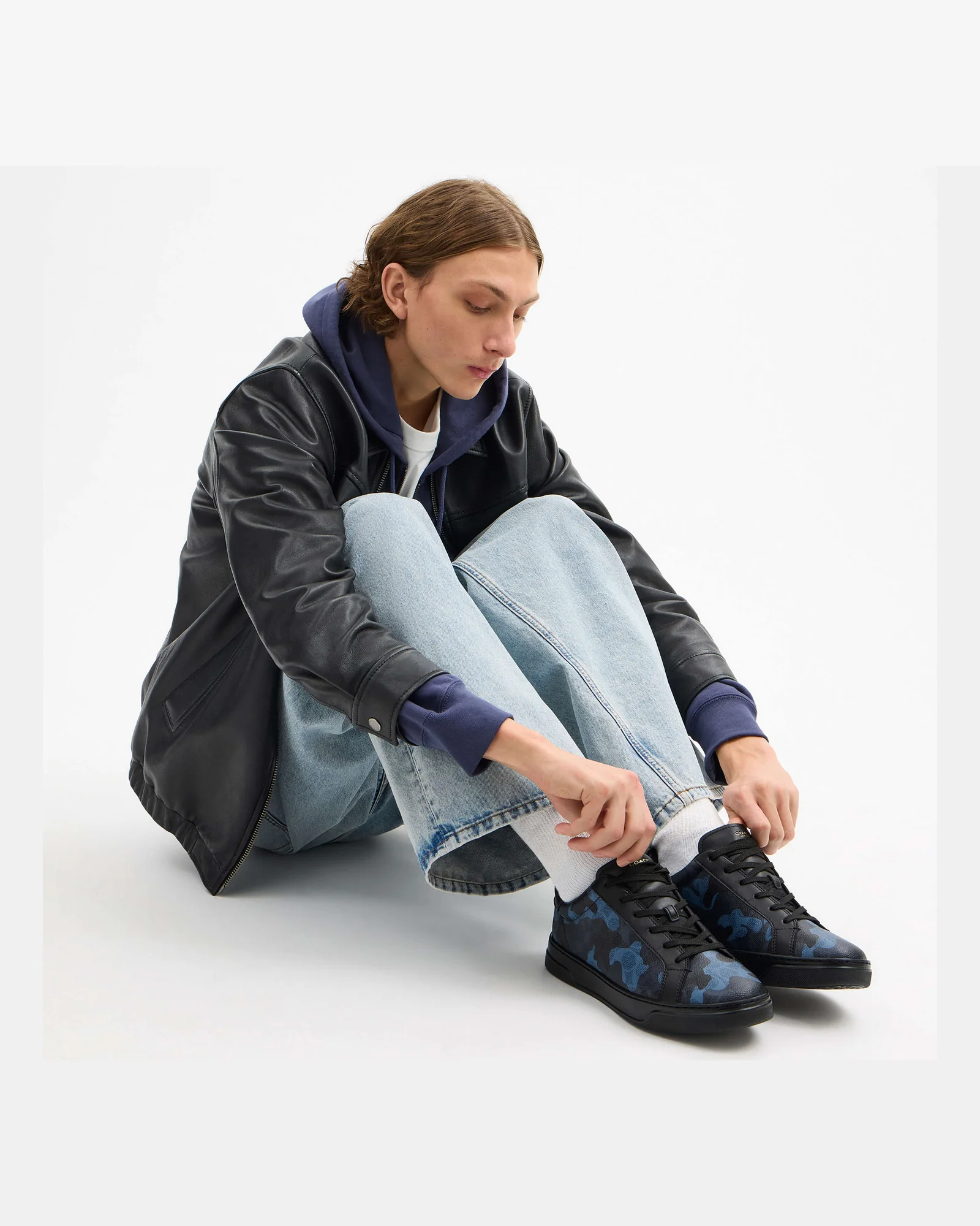 Кеды Coach High Line синий камуфляж — 8