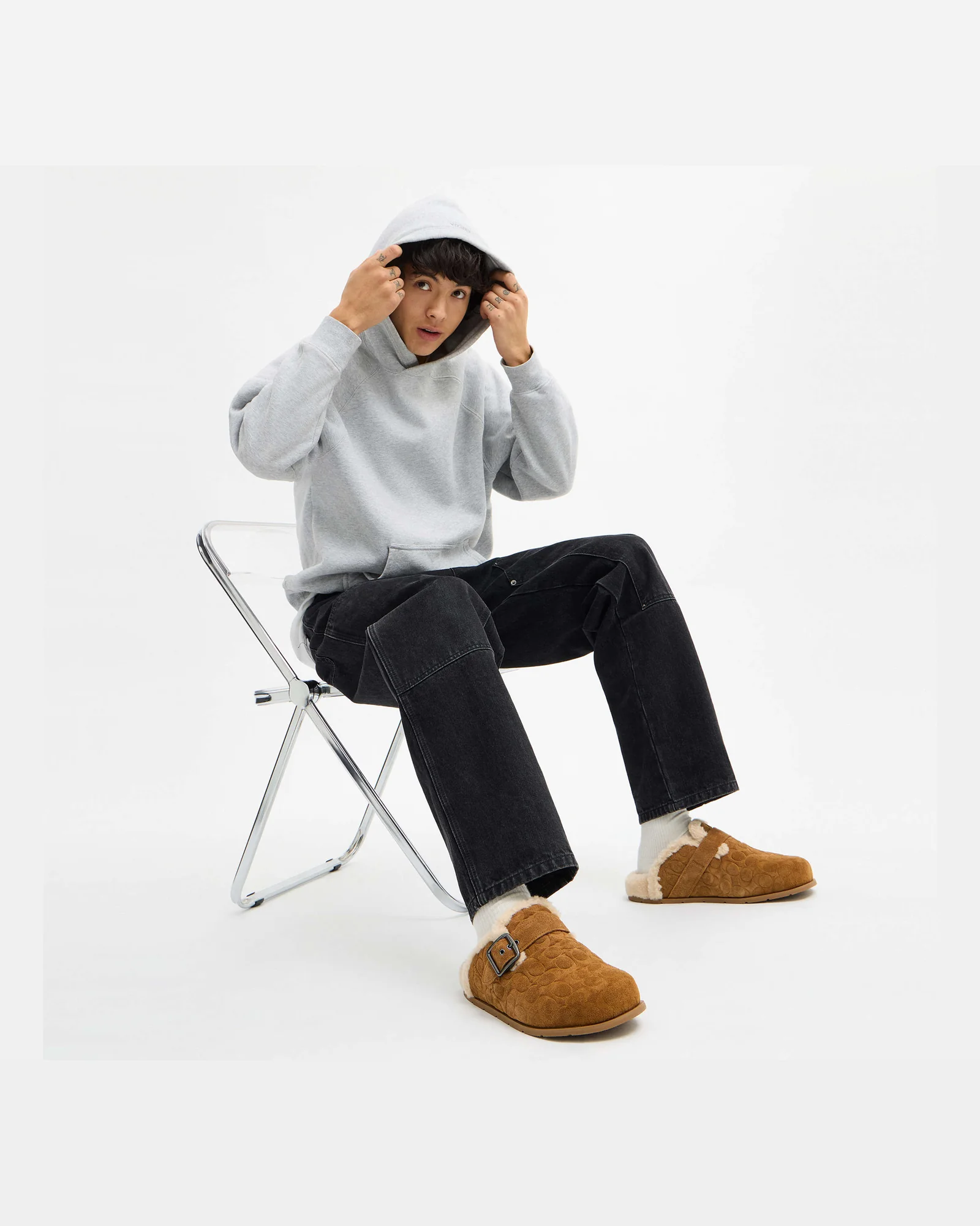 Клоги Coach из фирменной замши с пряжкой — 3