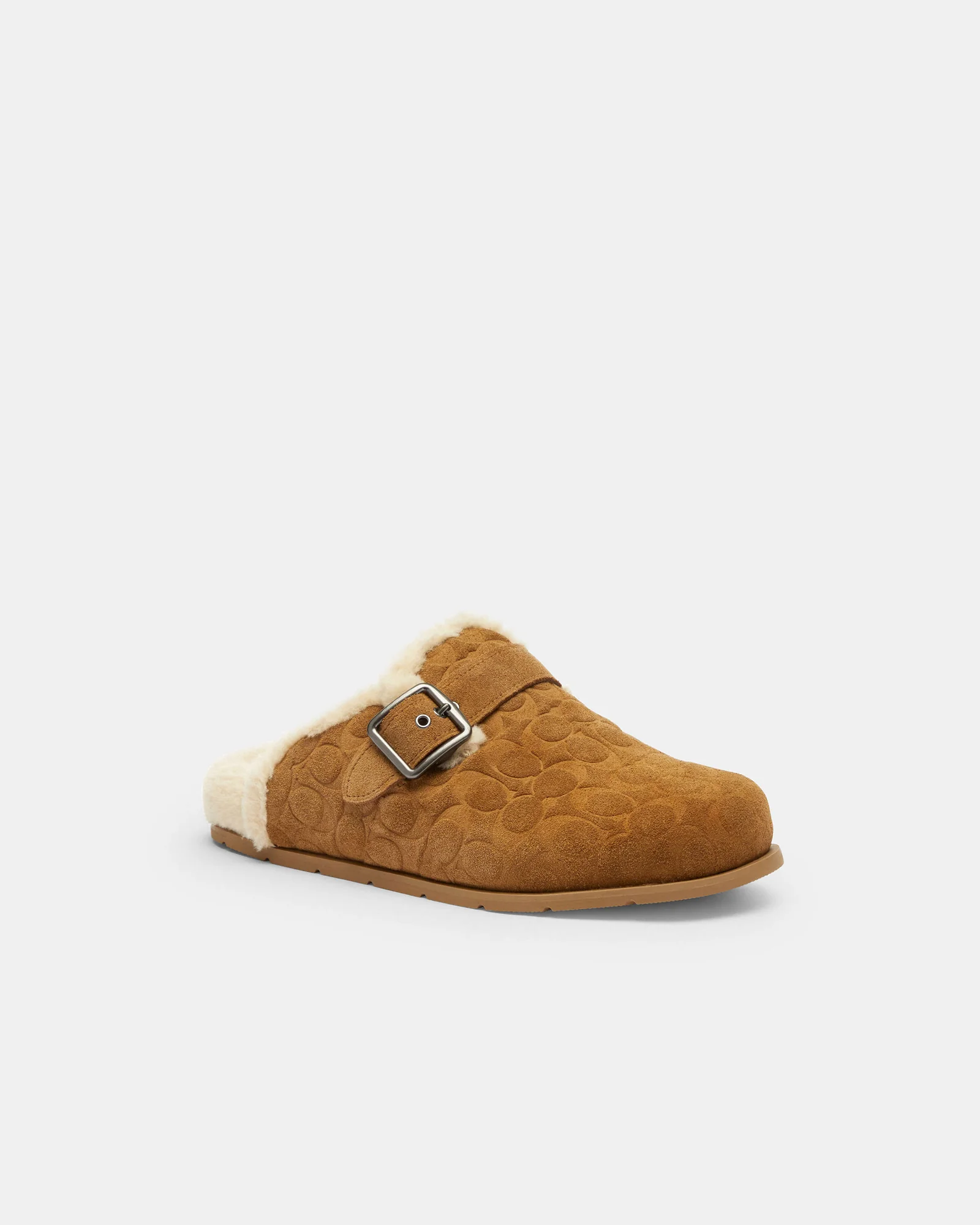 Клоги Coach из фирменной замши с пряжкой — 4