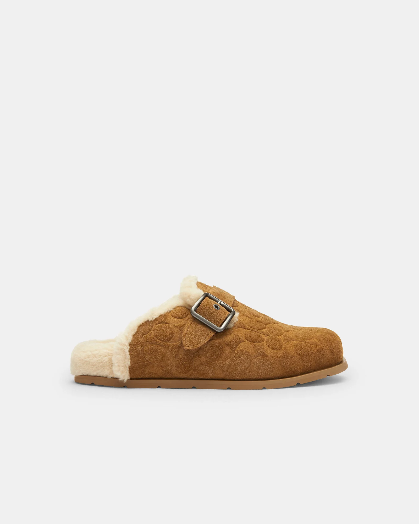 Клоги Coach из фирменной замши с пряжкой — 7
