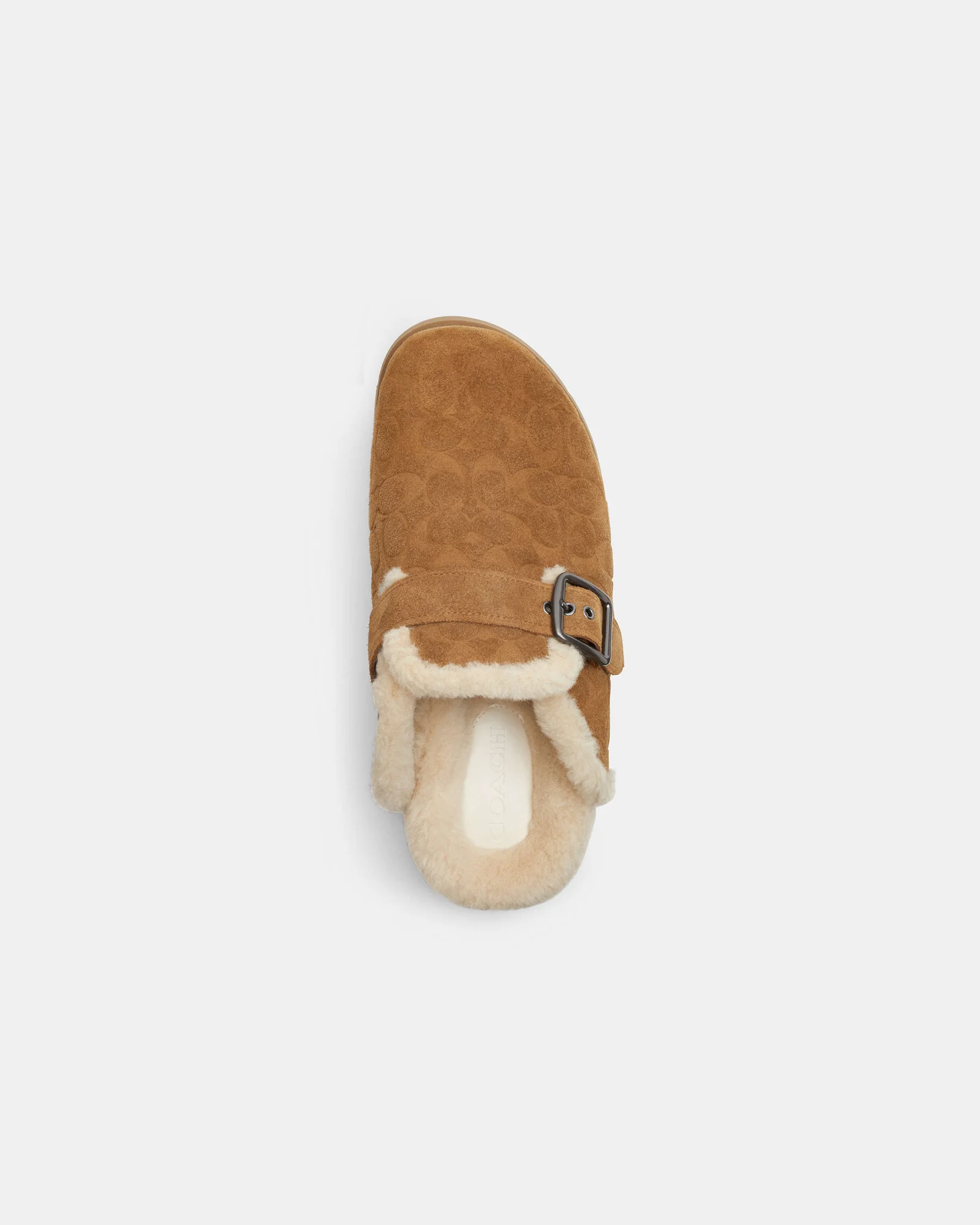 Клоги Coach из фирменной замши с пряжкой — 10
