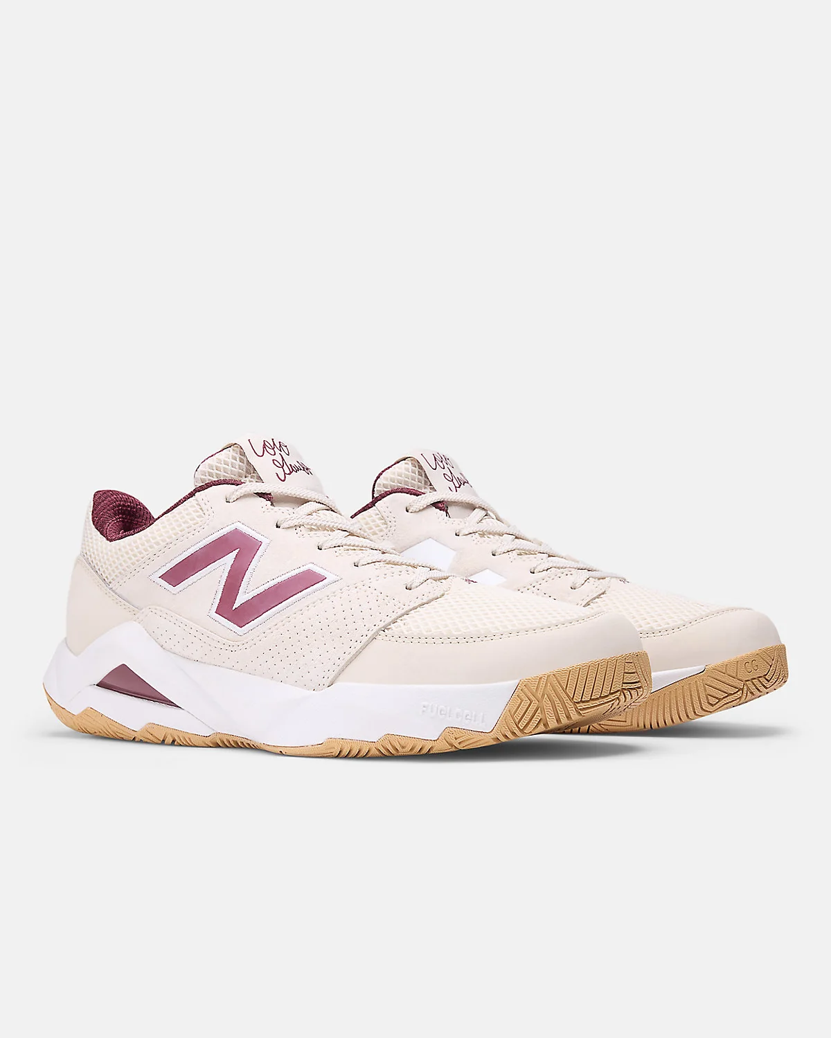 Детские кроссовки New Balance Coco Delray белые с синим, вид сзади