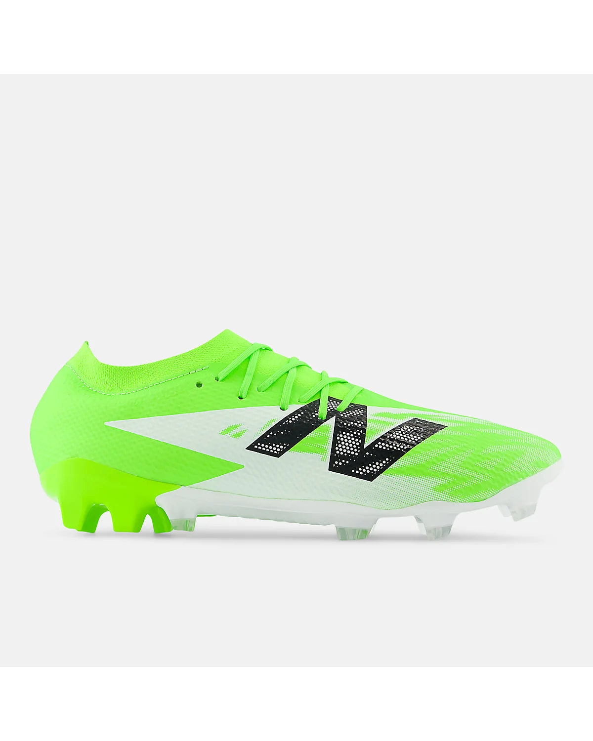 Футбольные бутсы New Balance Furon Team FG V8 ярко-зелёные с белыми вставками