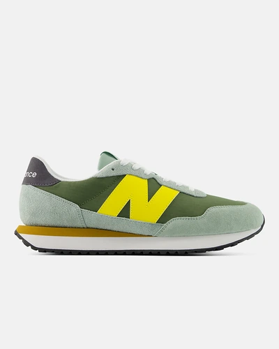 Кроссовки New Balance 237 в стиле 70-х зеленые