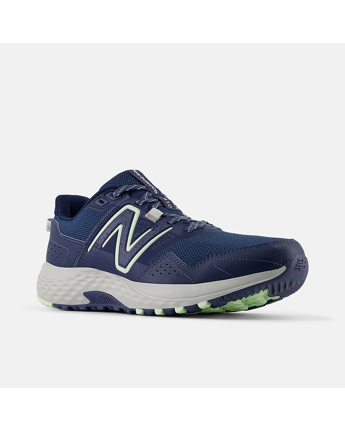 Кроссовки New Balance 410v8 тёмно-синие, профиль с контрастом подошвы