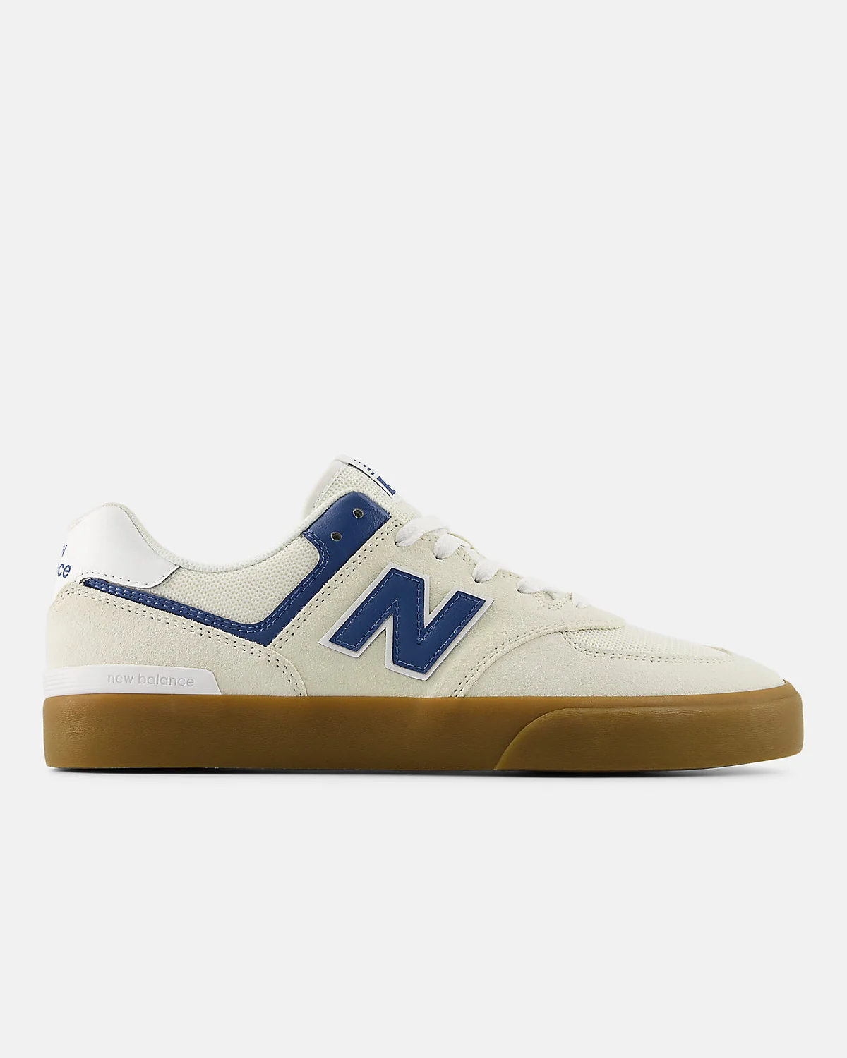 Чёрные кеды New Balance Numeric 574 Vulc с белой полосой