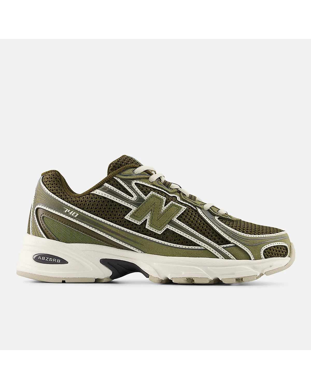 Оливковые кроссовки New Balance 740, вид сбоку