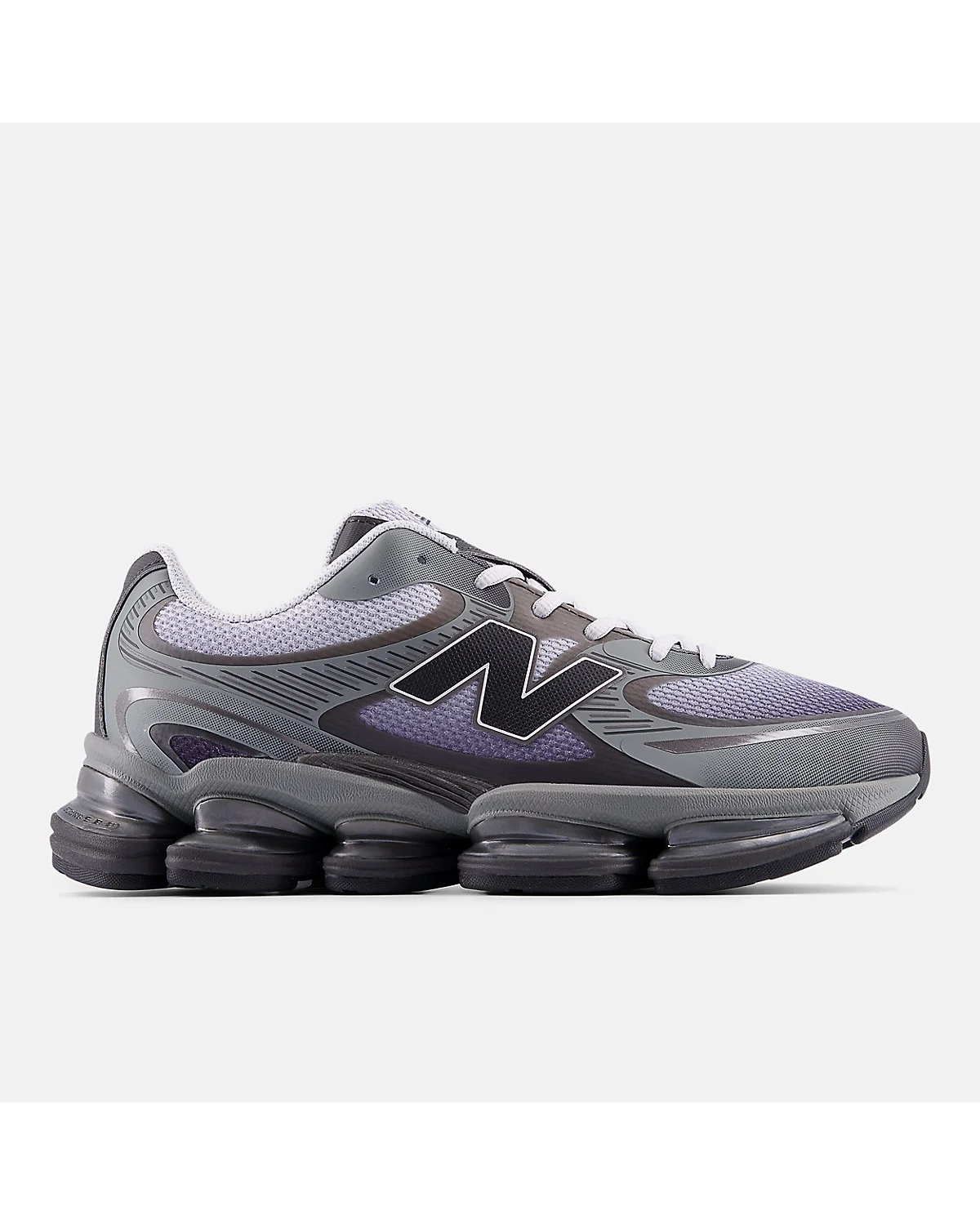 Серо-чёрные кроссовки New Balance ABZORB 2000 с амортизацией, вид сбоку