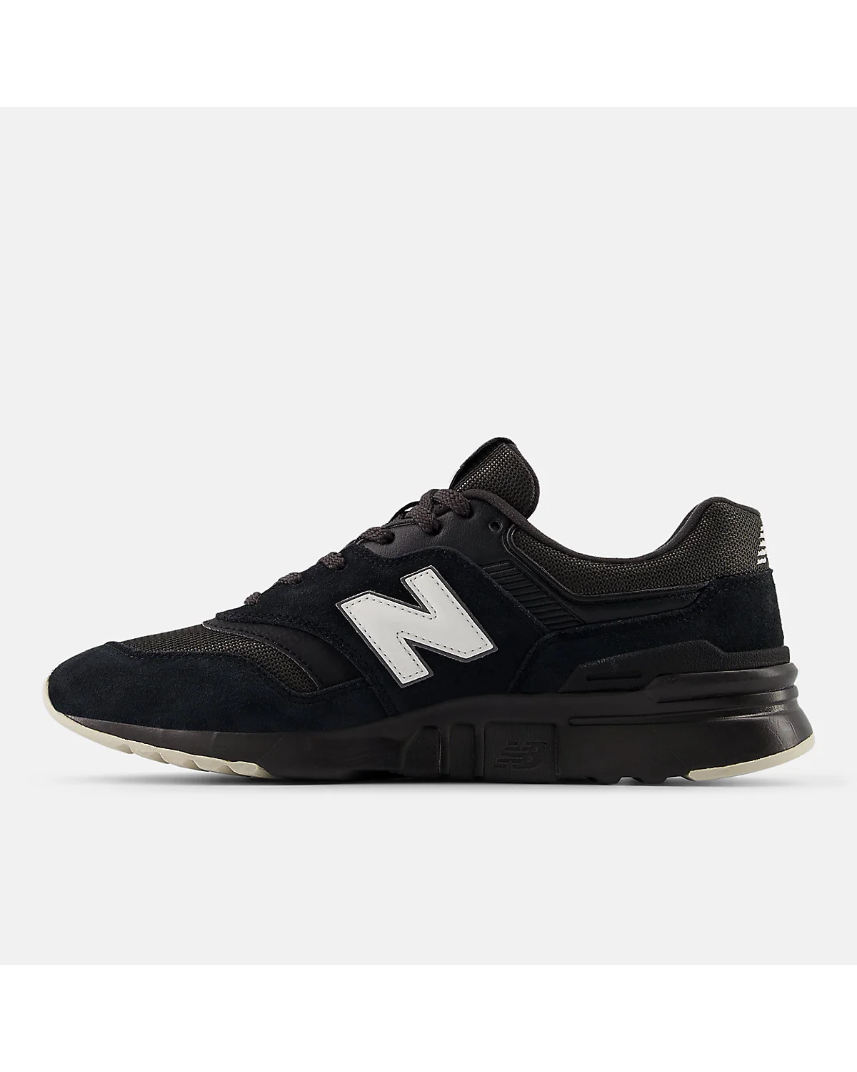 Подошва чёрно-белых кроссовок New Balance 997H, серая резина
