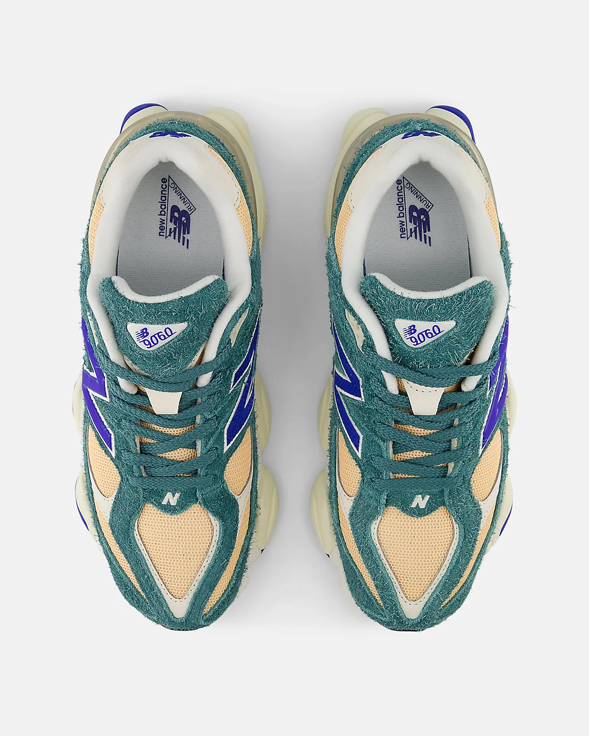 Кроссовки New Balance 9060 зелено-бежевые — 4
