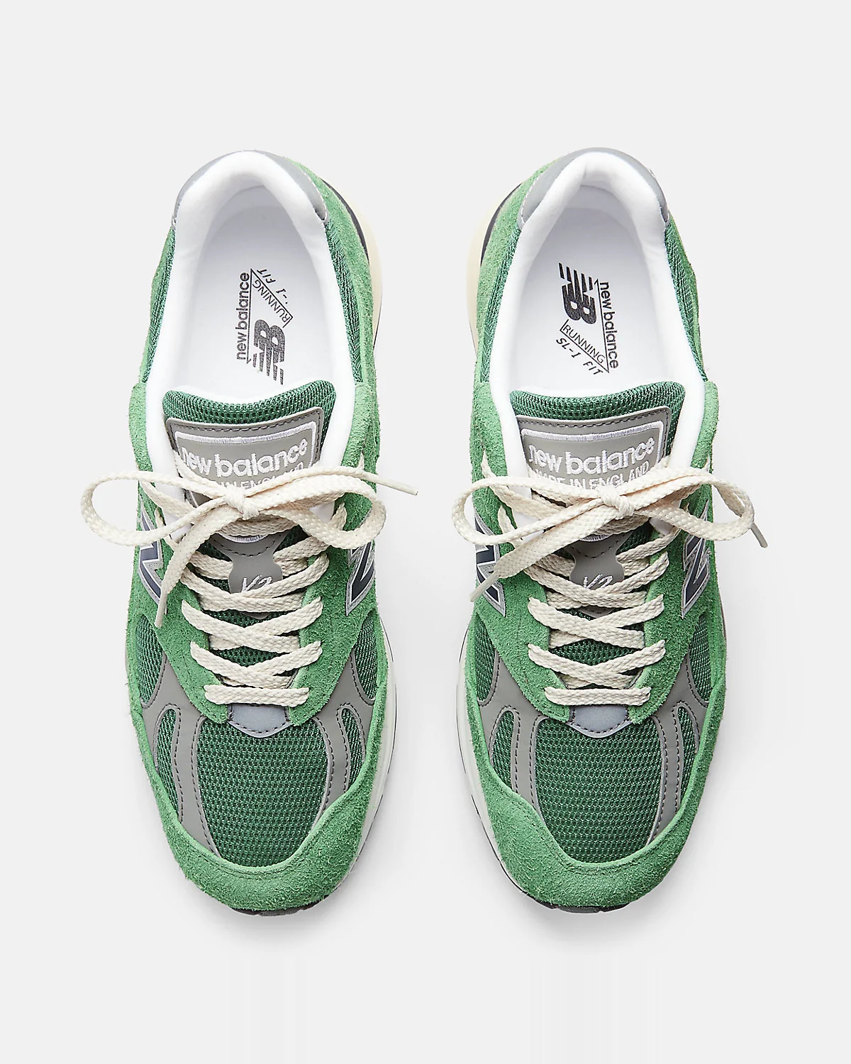 Кроссовки New Balance Made in UK 991v2 зеленые — 4
