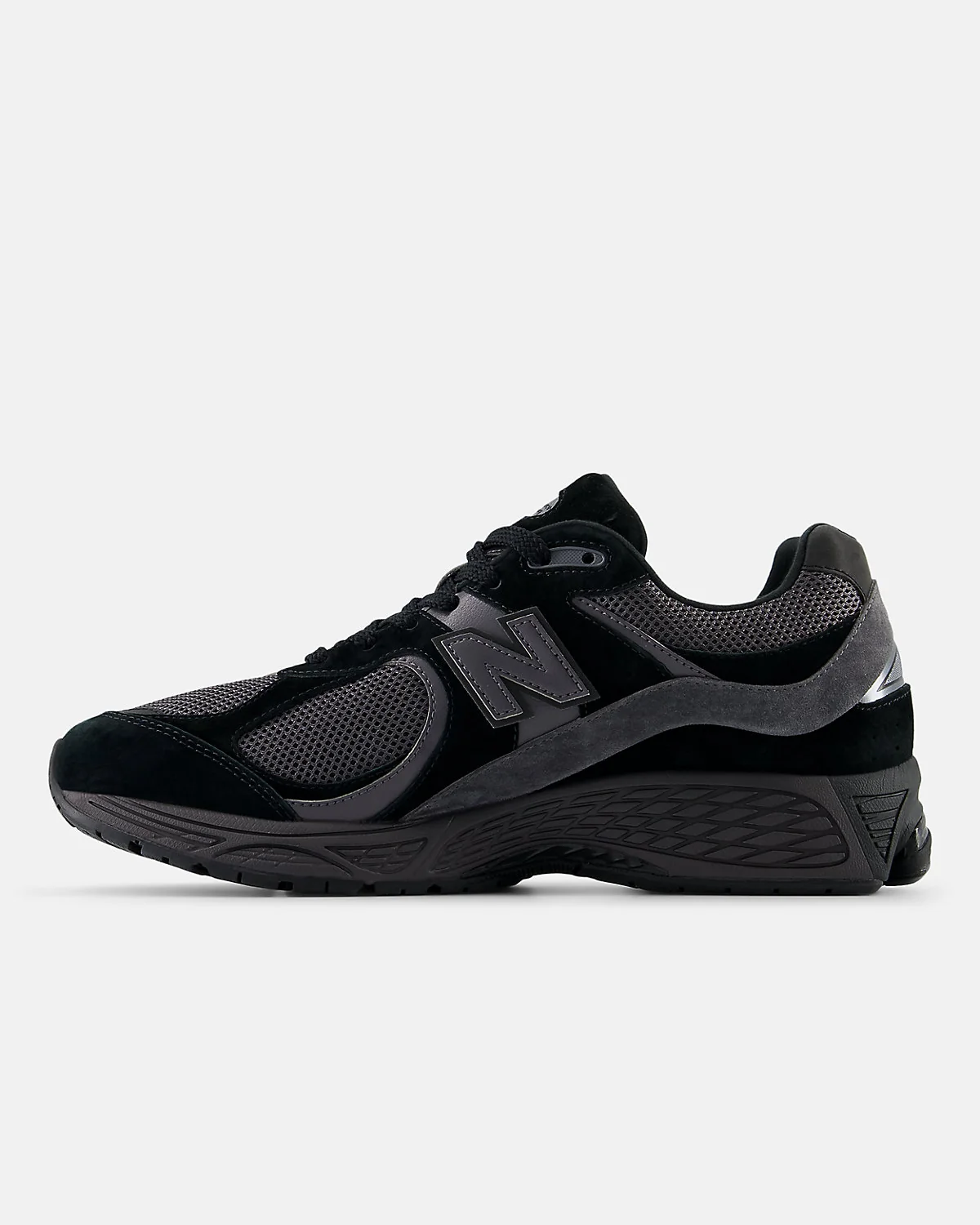 Кроссовки New Balance 2002R черные с эффектом магнит — 3