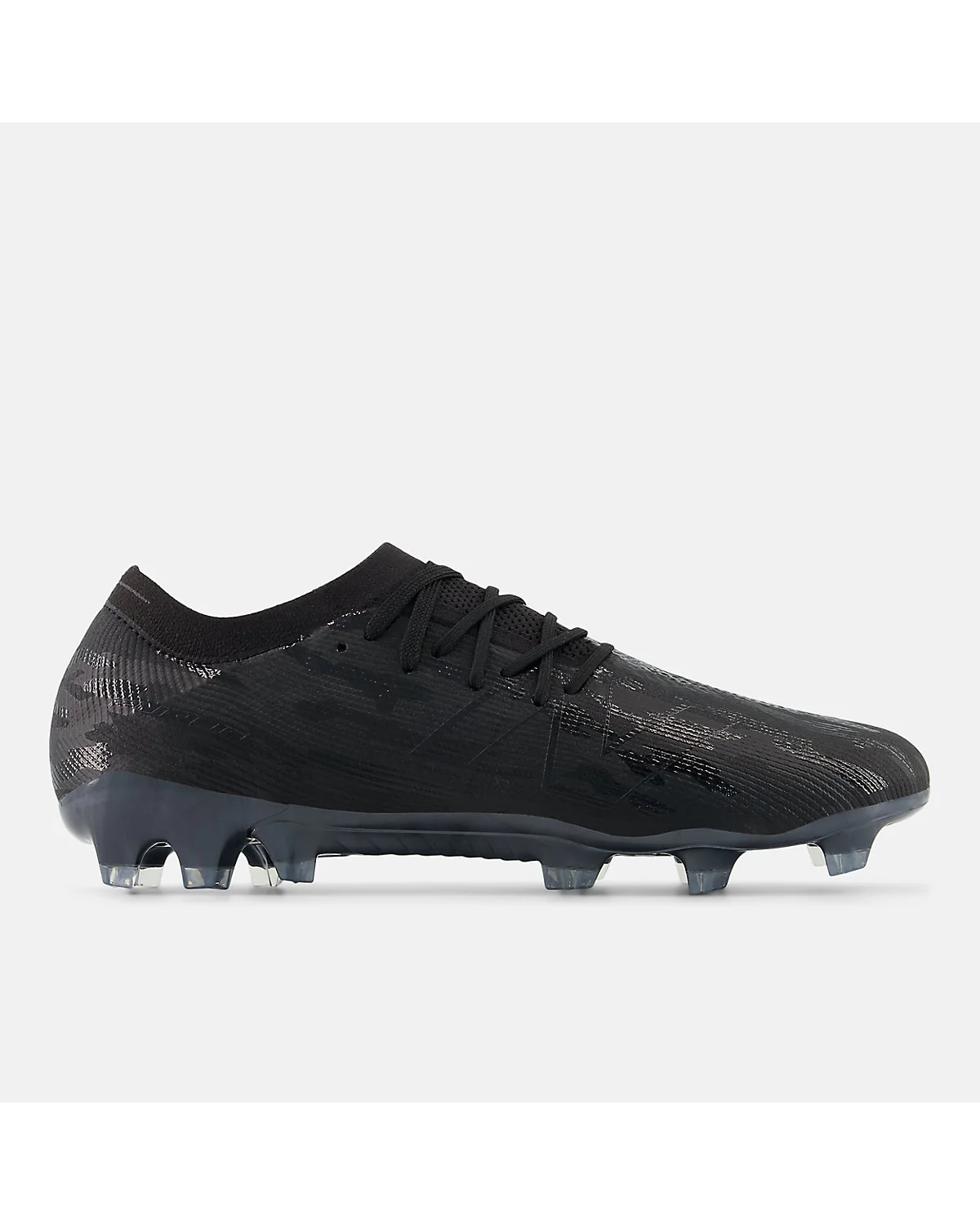 Чёрные футбольные бутсы New Balance Furon Elite FG v8, вид сбоку