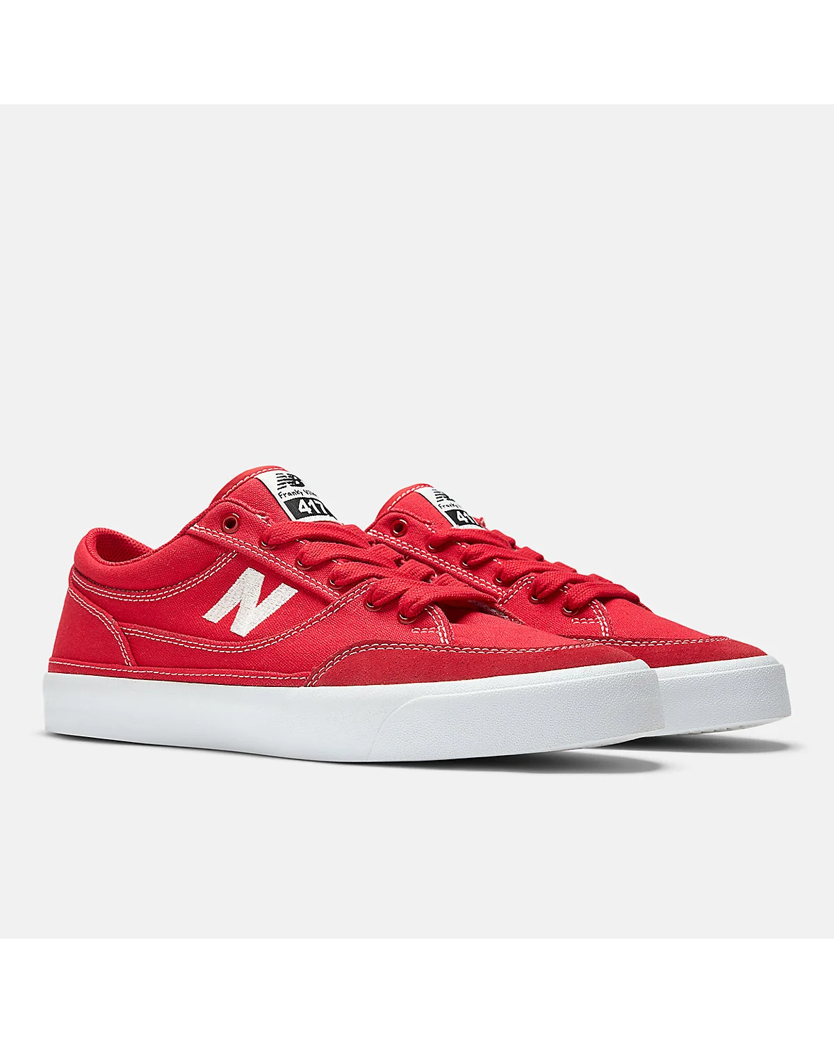 Красные кроссовки New Balance Numeric 417 спереди, две пары со шнуровкой