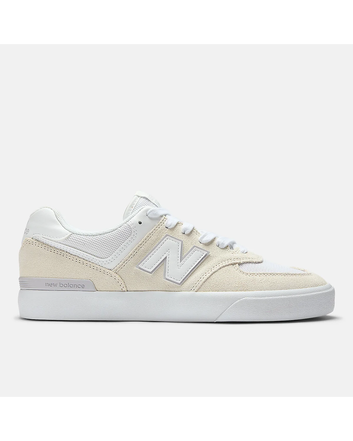 Кеды New Balance Numeric 574 Vulc белые, вид спереди