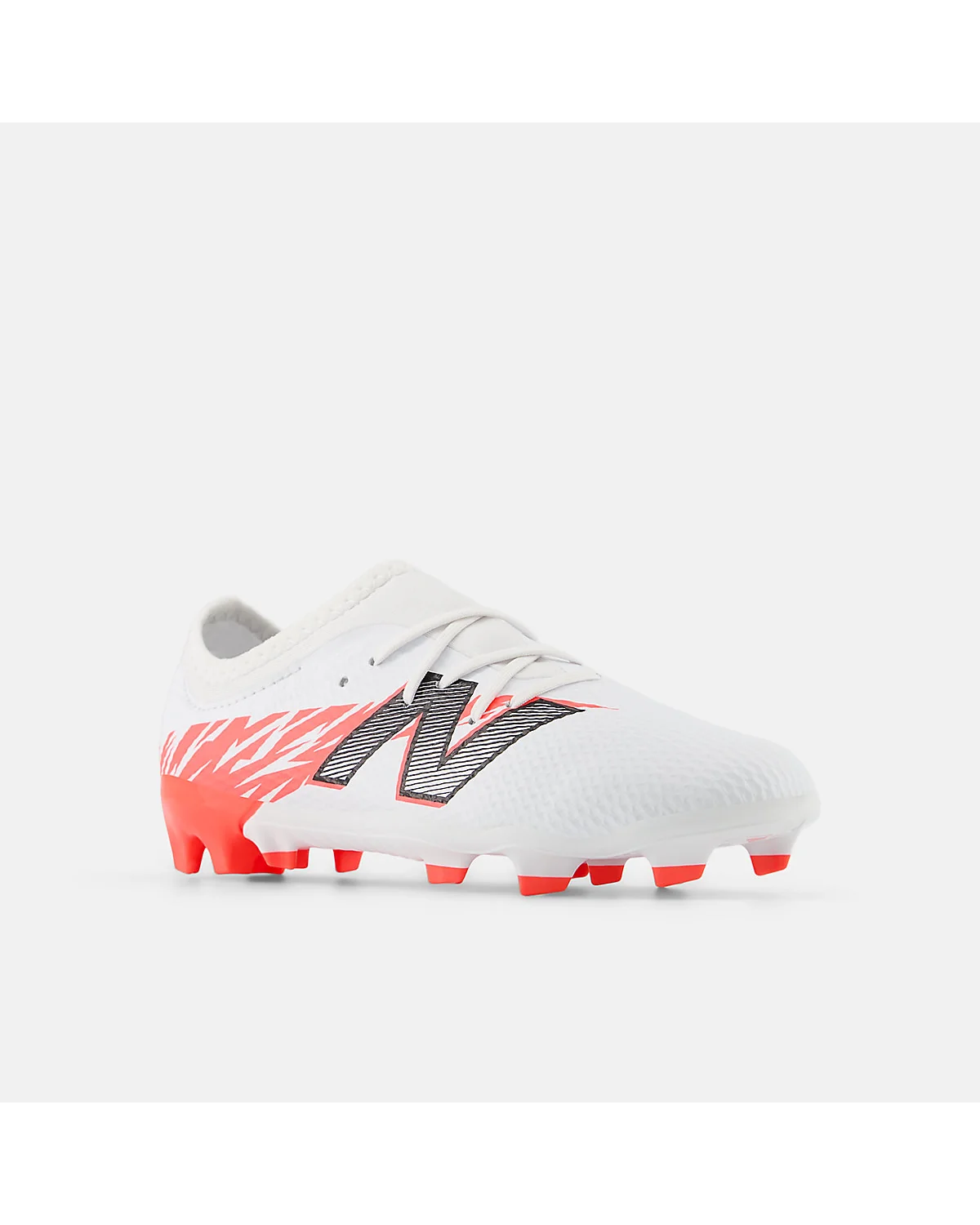 Подошва с шипами FG бутс New Balance Furon Team Jnr белого цвета с красным
