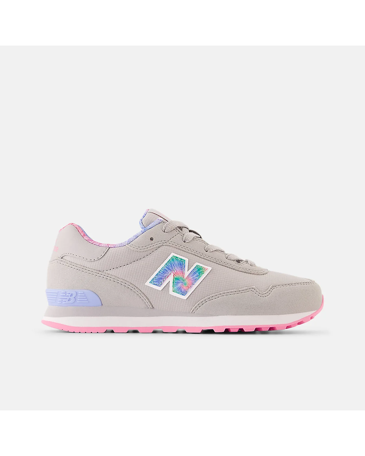 Детские кроссовки New Balance 515 розовые с голографическим логотипом