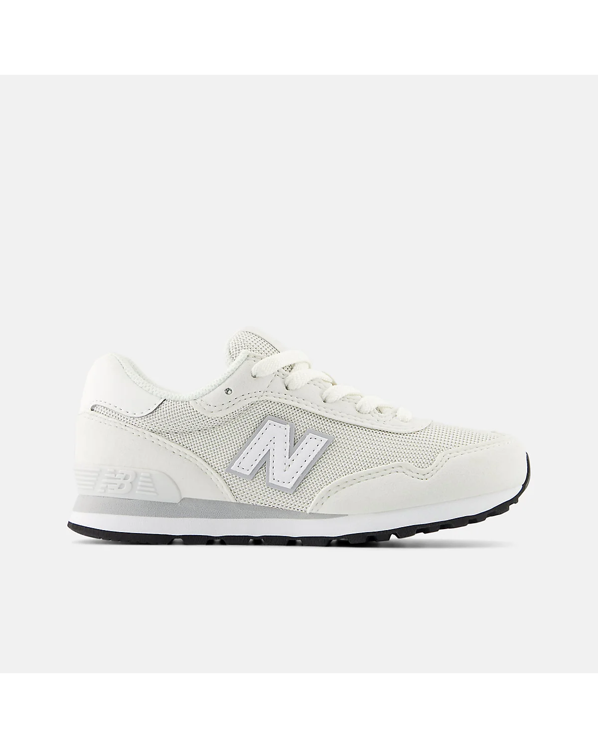 Кроссовки New Balance 515 Lace светло-серые с серыми вставками, вид сбоку