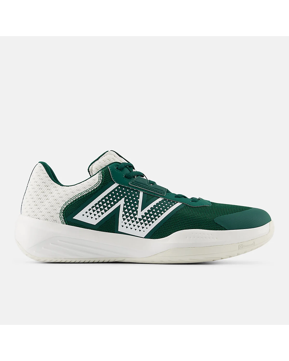 Кроссовки New Balance 696v6 болотно-зелёные с мятным, вид сбоку.