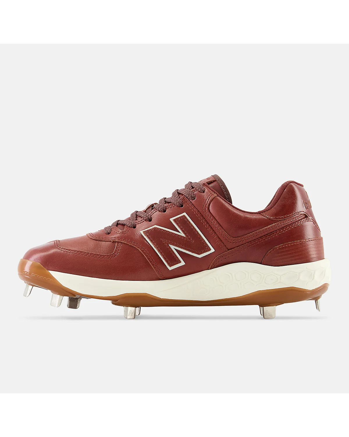 Бейсбольные шиповки New Balance 574 Lux, подошва с металлическими шипами