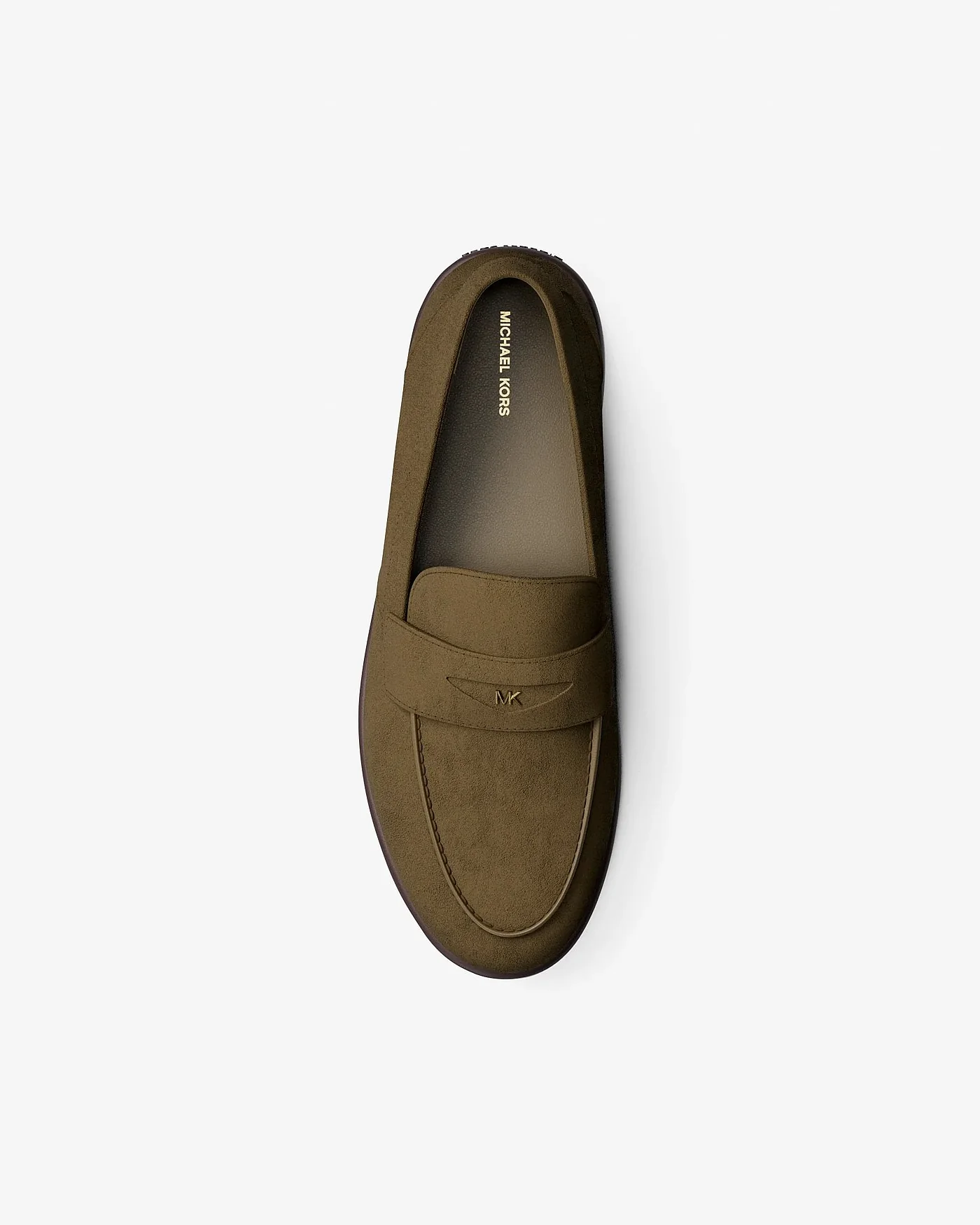 Michael Kors Wesley — зеленые замшевые лоферы-пенни — 5