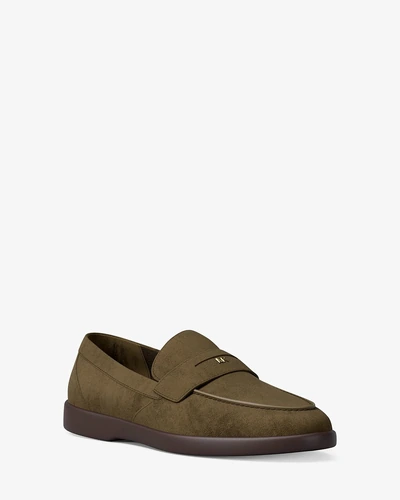 Michael Kors Wesley — зеленые замшевые лоферы-пенни