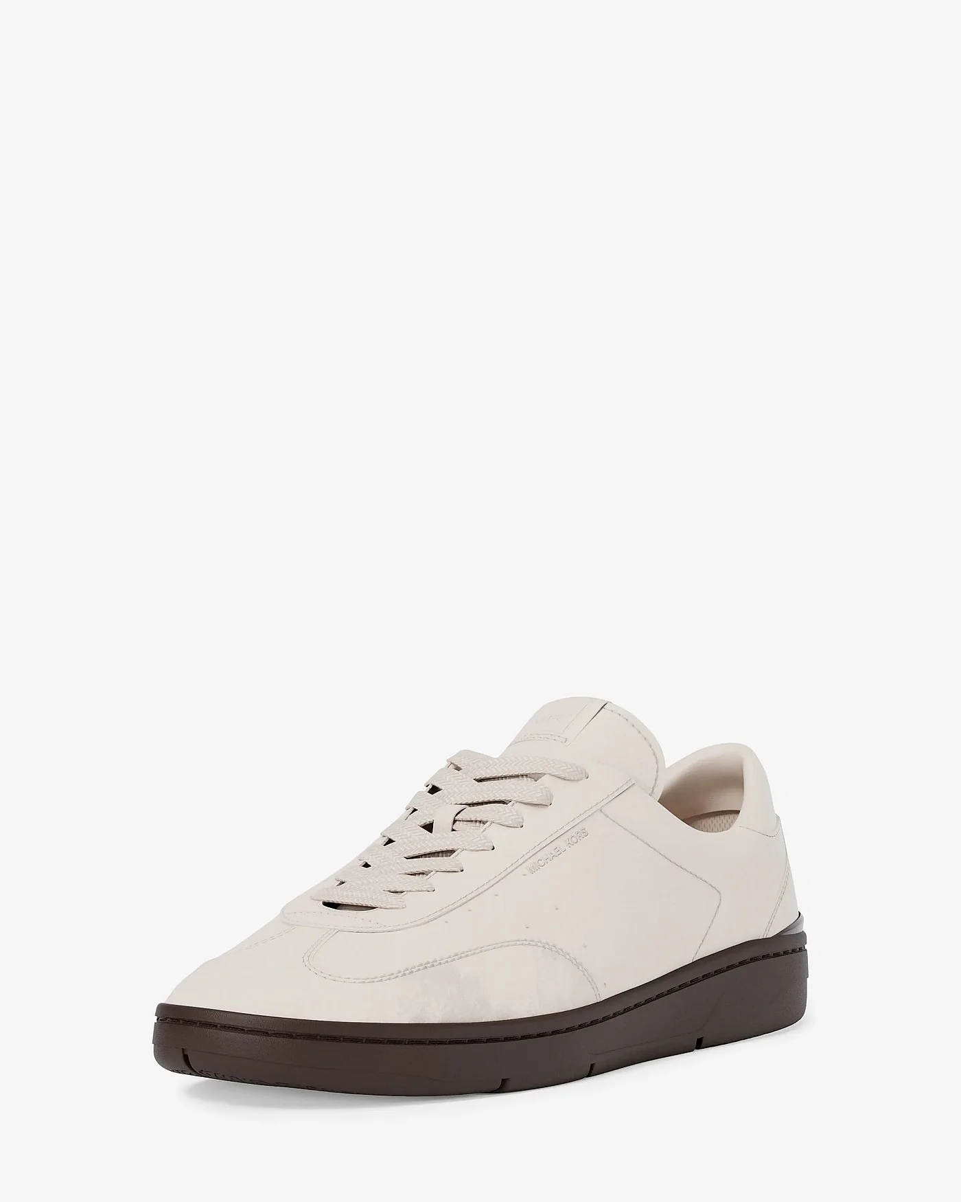 Michael Kors Wilton — бежевые кроссовки из кожи и замши — 7