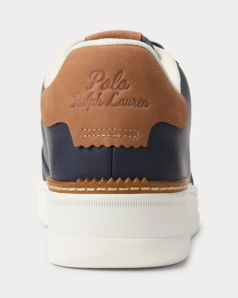 Кроссовки Ralph Lauren Masters Court тёмно-синие кожаные — 3