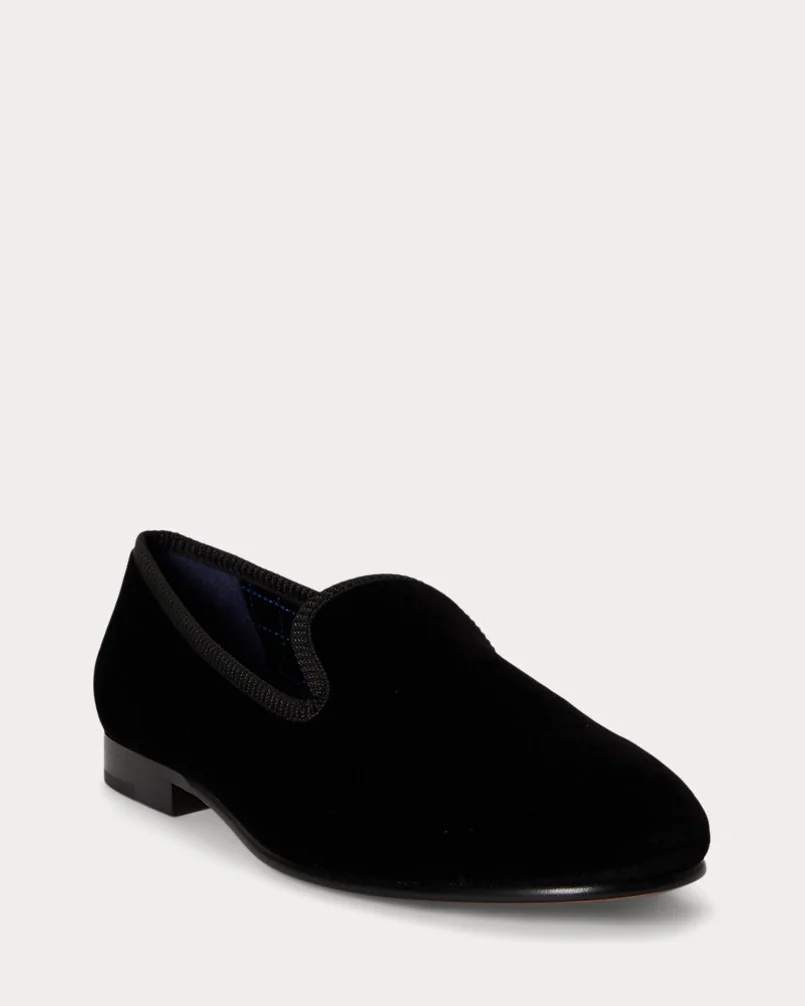 Бархатные лоферы Ralph Lauren Paxton чёрные — 2
