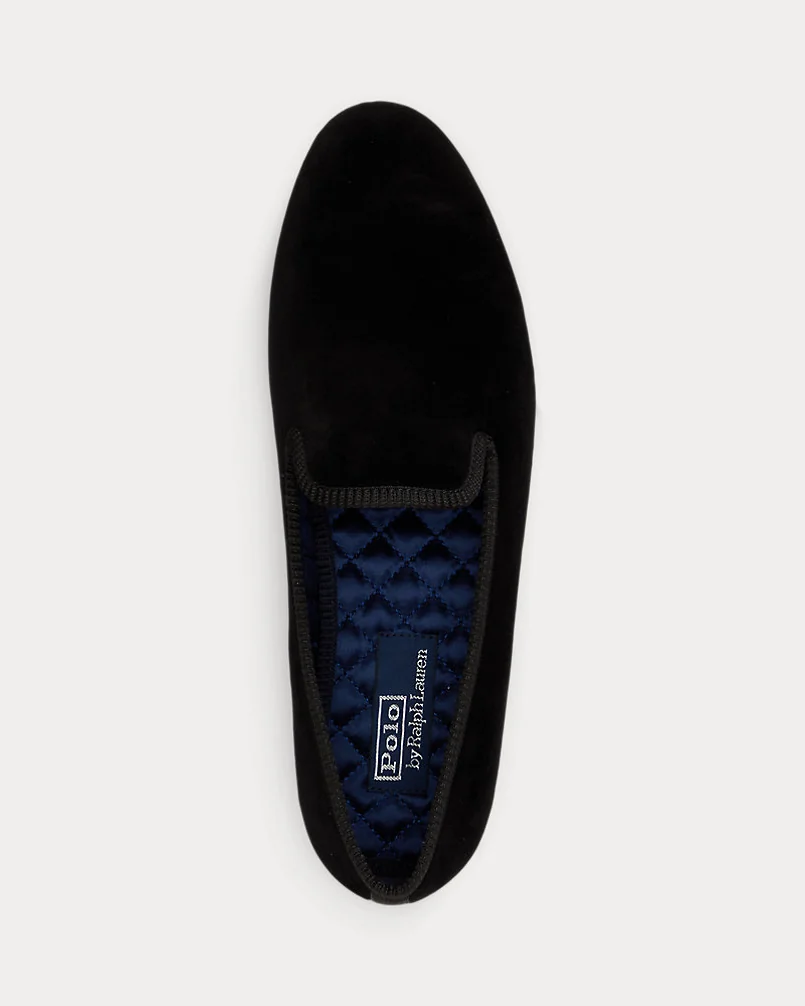 Бархатные лоферы Ralph Lauren Paxton чёрные — 4