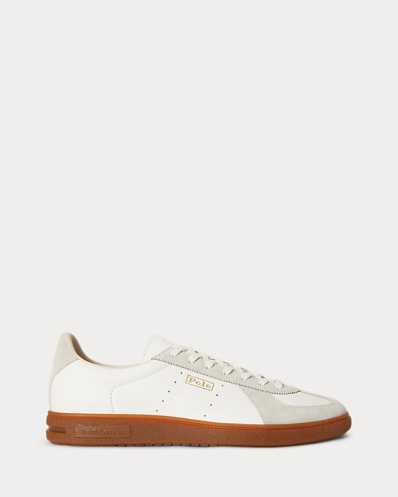Кожаные кроссовки Ralph Lauren Bedford с замшевыми вставками — 1