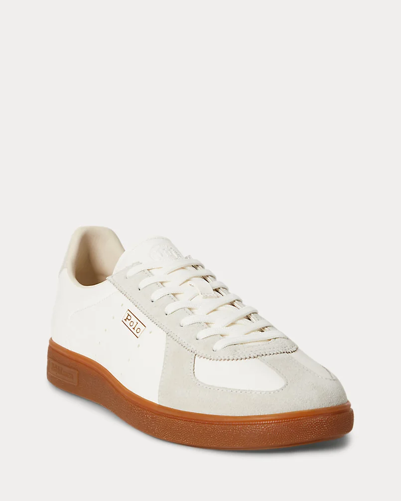 Кожаные кроссовки Ralph Lauren Bedford с замшевыми вставками — 2
