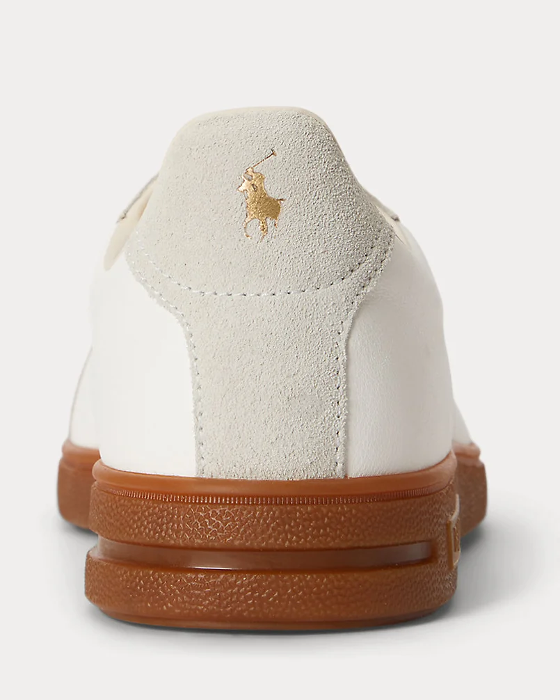 Кожаные кроссовки Ralph Lauren Bedford с замшевыми вставками — 3