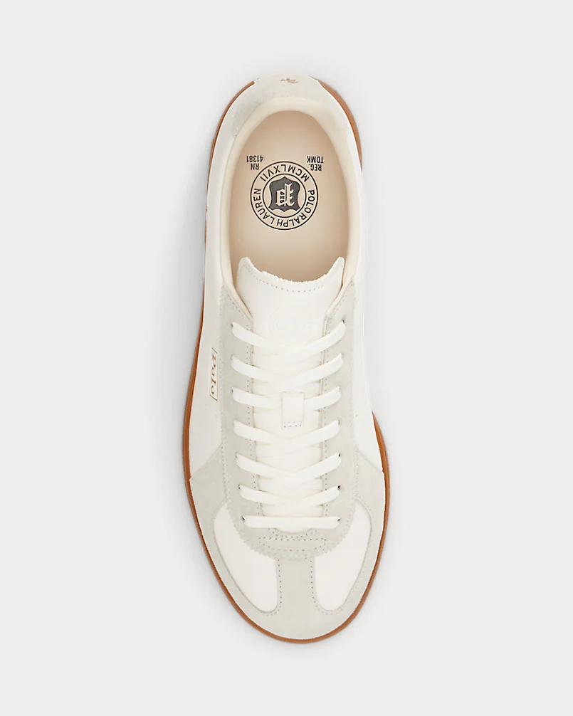 Кожаные кроссовки Ralph Lauren Bedford с замшевыми вставками — 4