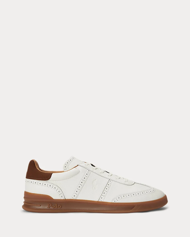 Кроссовки Ralph Lauren Heritage Aera кожаные с брогированием — 1