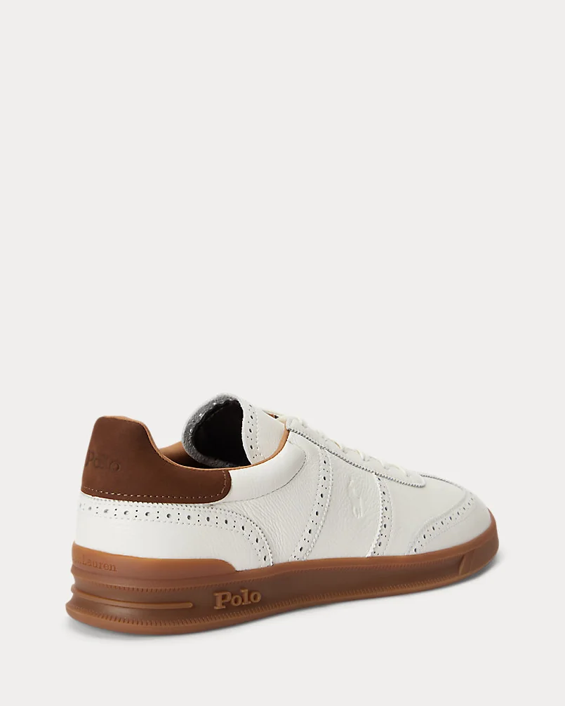 Кроссовки Ralph Lauren Heritage Aera кожаные с брогированием — 3