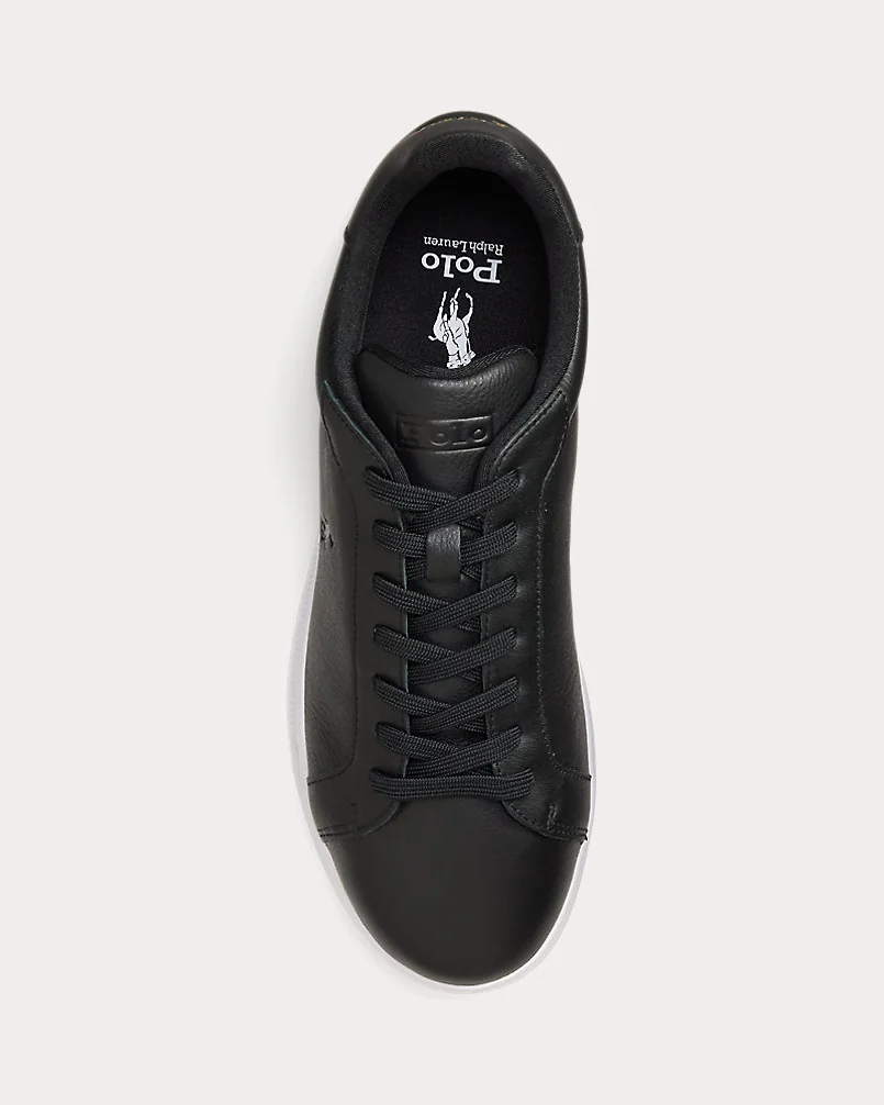 Кроссовки Ralph Lauren Heritage Court II кожаные чёрные — 4