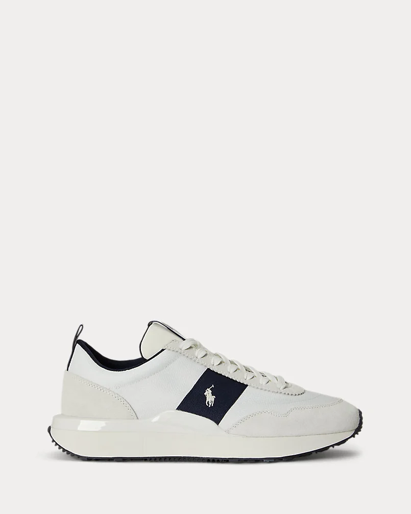 Кроссовки Ralph Lauren Train 89 белые с синим — 1
