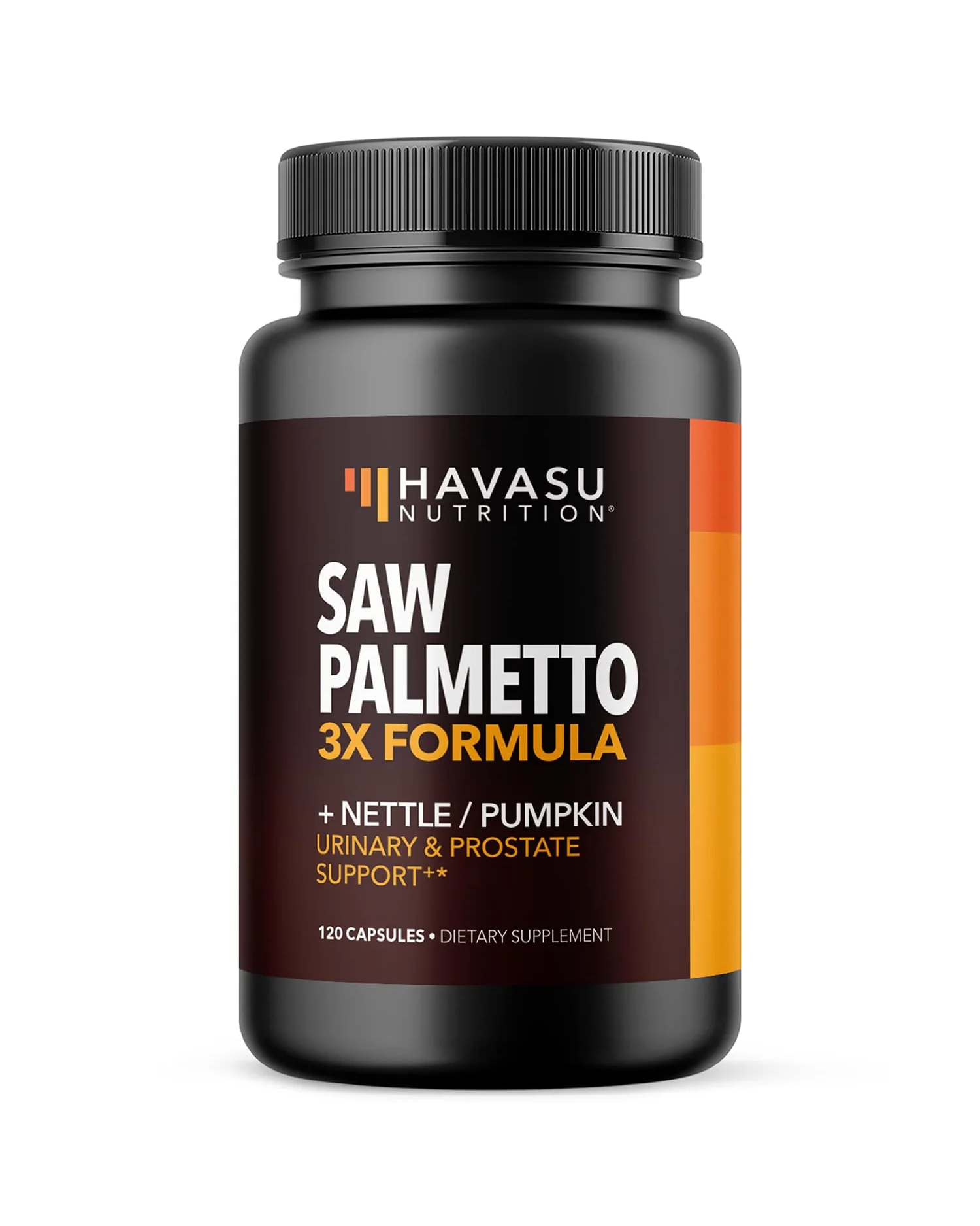 Saw Palmetto с крапивой и тыквой для здоровья простаты 120 шт — черный