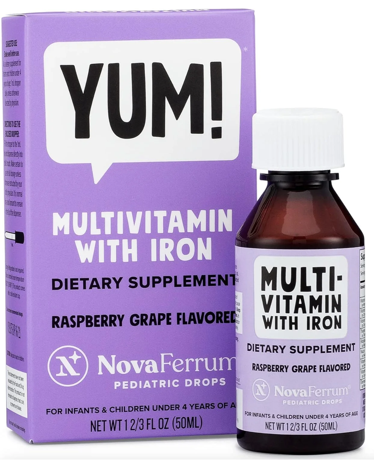 NovaFerrum Yum, мультивитамины с железом для детей, 50 порций — 1
