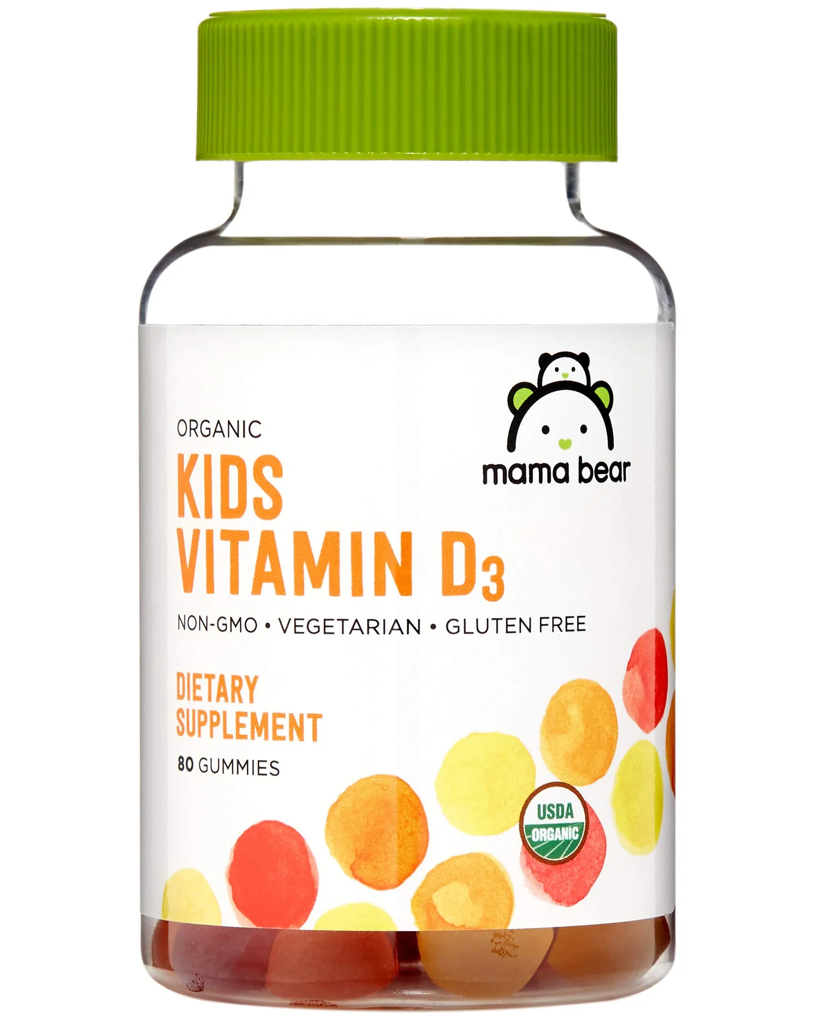 Mama Bear органические детские витамины D3, 80 пастилок — 1