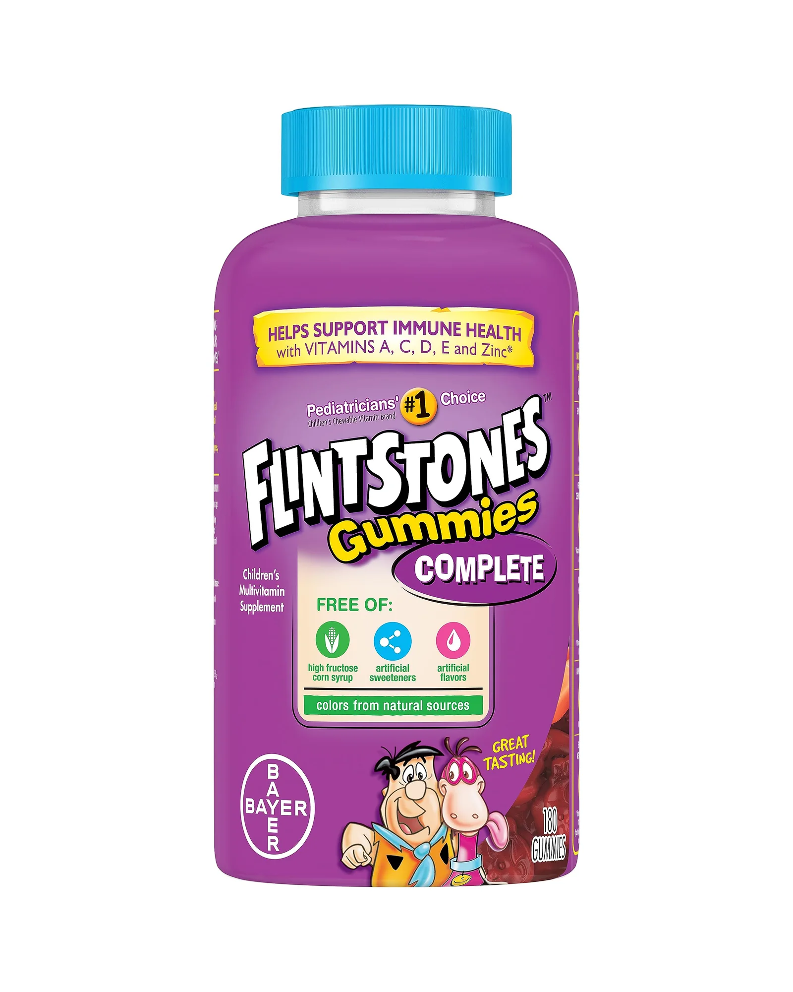 Flintstones Complete, детские мультивитамины, жевательные, 180 шт — 1